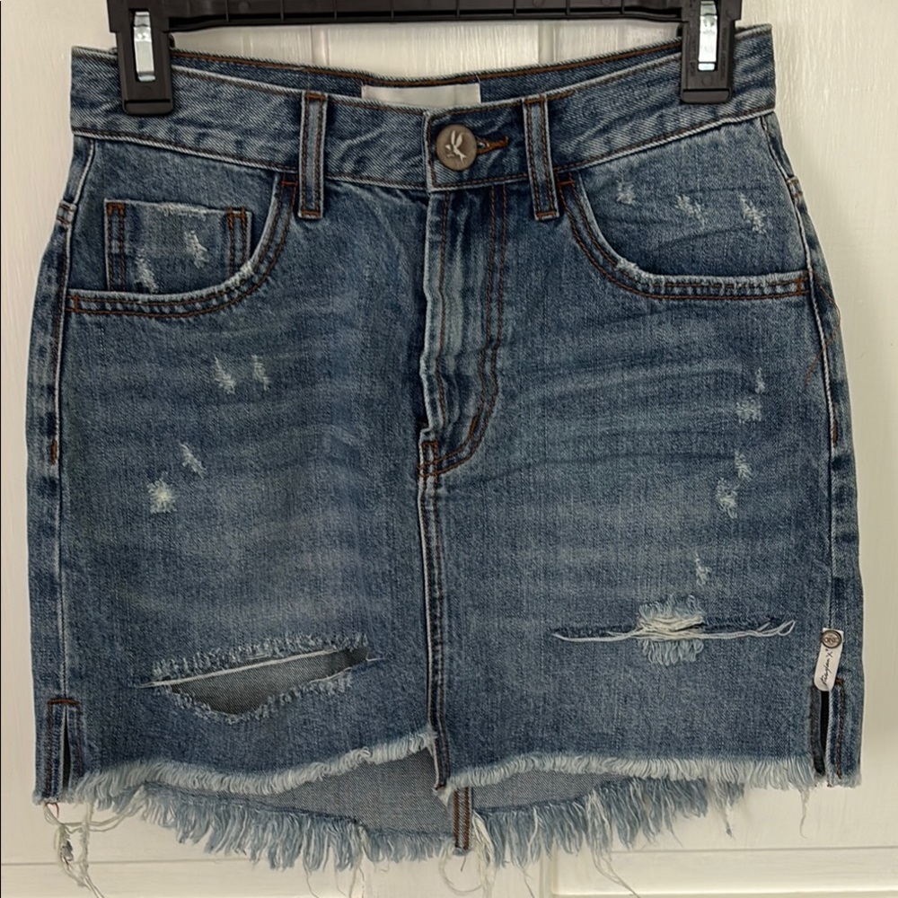 One Teaspoon Jean Mini Skirt New